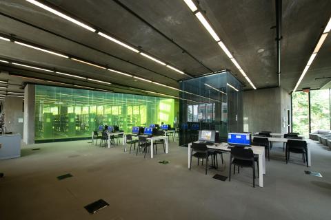 room filled with computer stations