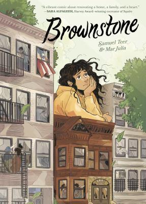 Girl sitting atop a brick building