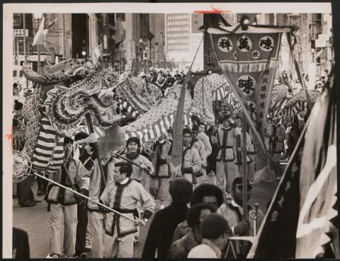 Dragon Dance in the 1961 Chinese Lunar New Year Parade