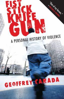 Cover of Fist Stick Knife Gun, a young man walks down an urban street