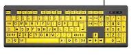 Large print keyboard with yellow keys 
