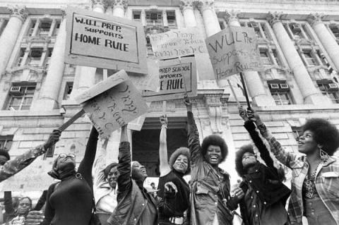 WUL Prep students at a home rule rally