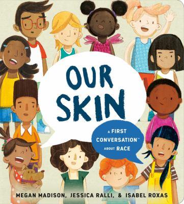 Book cover with children of different nationalities. 