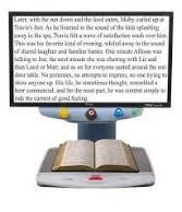 A desktop size magnifier to enlarge print