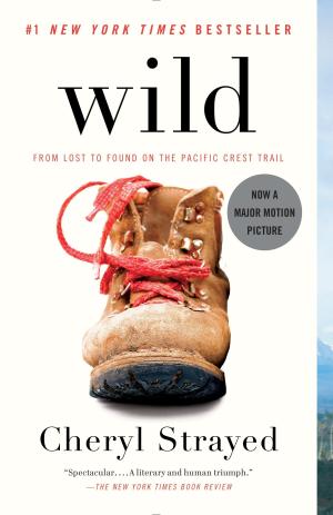 Wild book cover - brown hiking boot with red laces at the center of the cover with a note of Oprah's endorsement of the book
