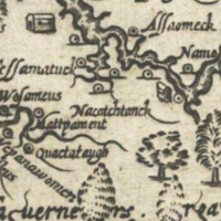 1612 Map of Virginia Noting Tribal Locations