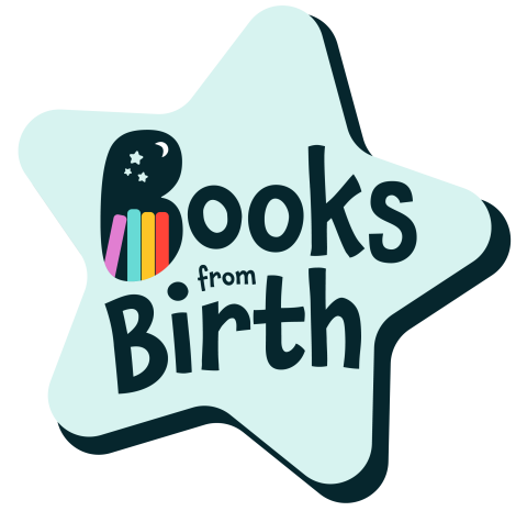 Star graphic with Books from Birth logo inside of it.