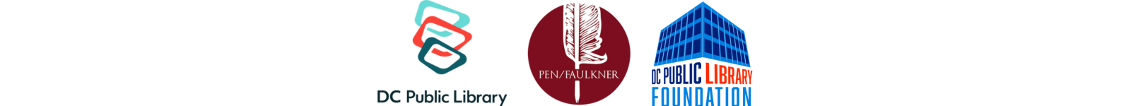 DC Public Library, PEN/Faulkner and DC Public Library Foundation Logos