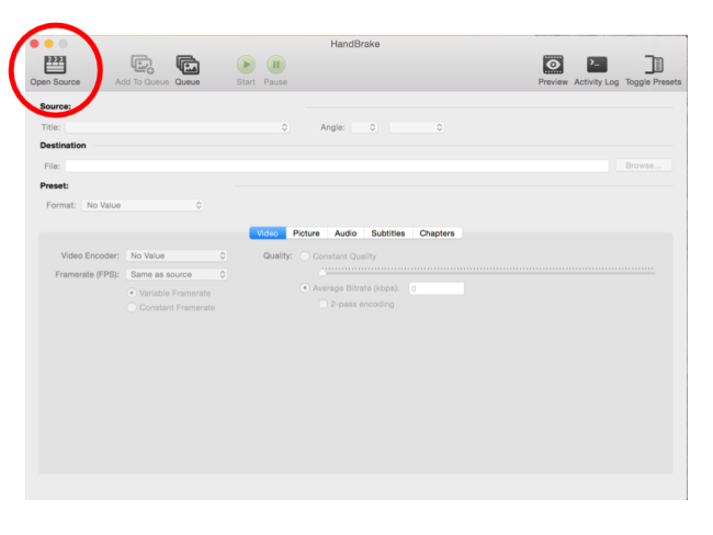 Handbrake Open Window