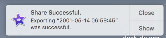 Image of iMovie file sharing