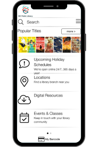 Library App on an iPhone