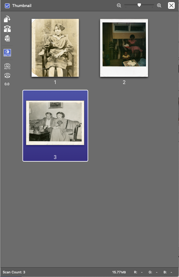 Scanning Preview window